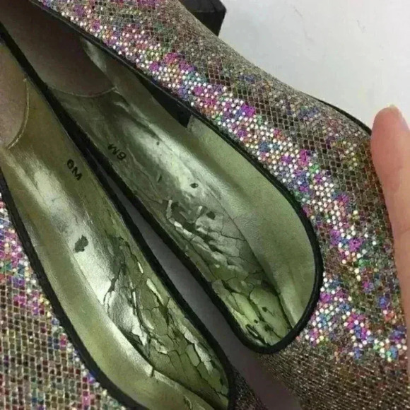 Vaneli Heels 6 Sequins Shiny Party Holiday Retro - Picture 9 of 9